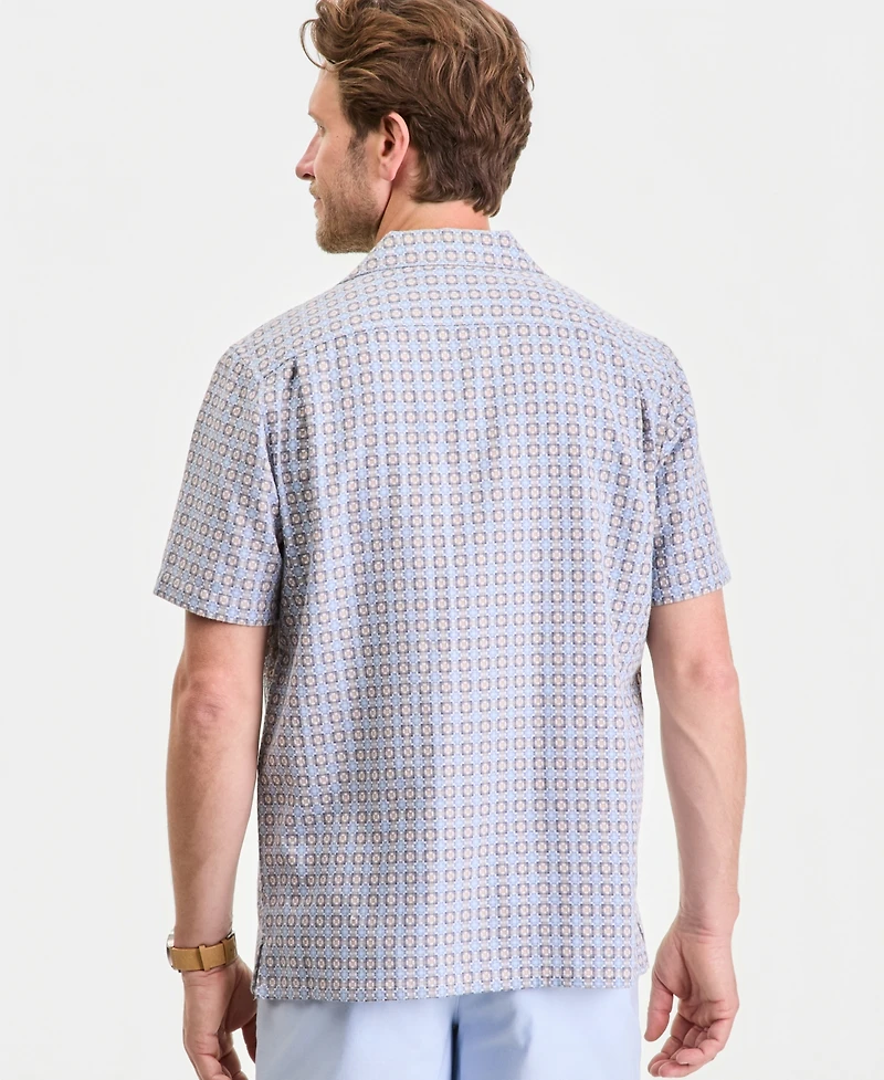 Club Room Men's Textured Yard Short-Sleeve Shirt, Macy's Exclusive