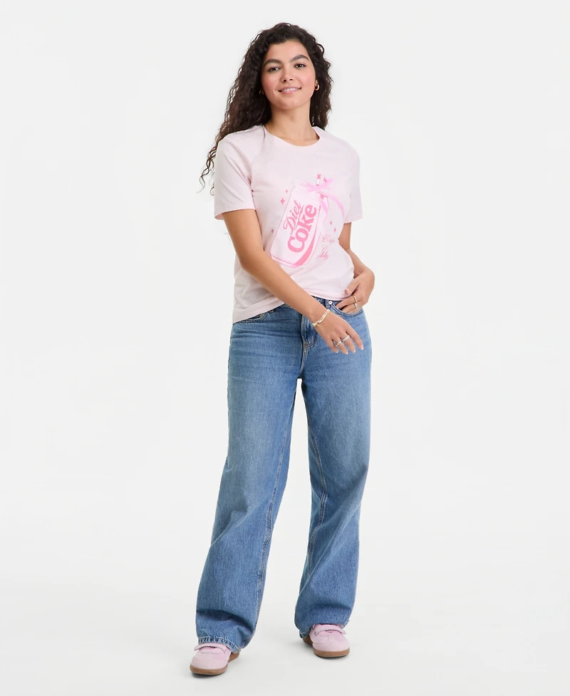 Coca-Cola Juniors' Diet Coke Bow Graphic-Print Tee