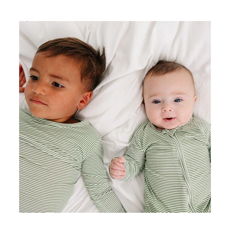 Motette Toddler Boys Evergreen Stripe Pajama Set