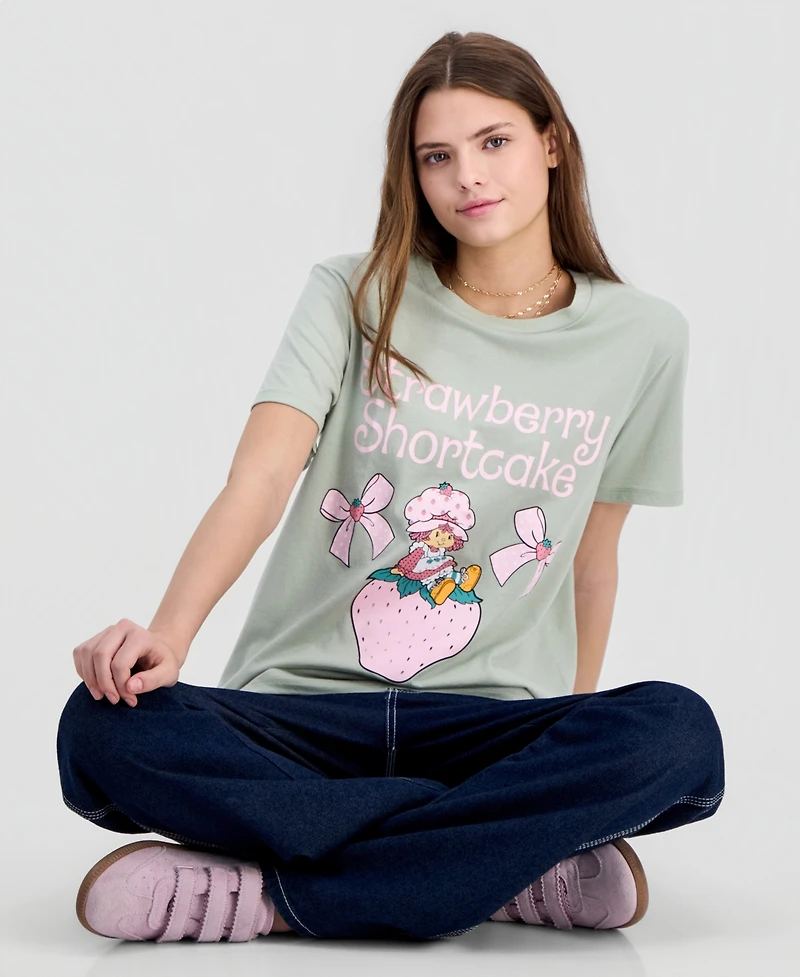 Love Tribe Juniors' Strawberry Shortcake Crewneck Tee