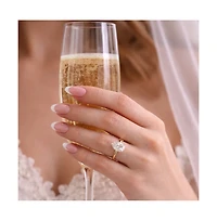 Dloria 2 ct. Pear-Cut Moissanite VVS1 Ring Gold Vermeil or Sterling Silver Isabella