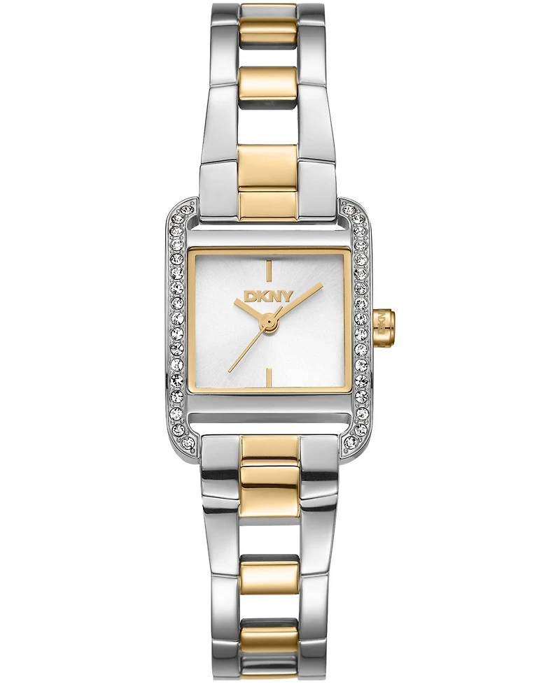 Dkny Women's Mini Quartz Two-Tone Stainless Steel Bracelet Watch 23mm and Gift Set