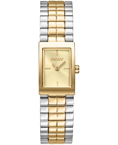 Dkny Women's Signature Shape Quartz Two-Tone Bracelet Watch 17x25.5mm