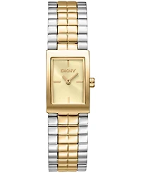 Dkny Women's Signature Shape Quartz Two-Tone Bracelet Watch 17x25.5mm