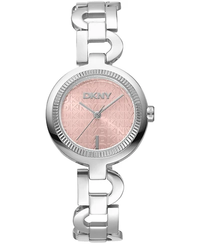 Dkny Women's Open Link Quartz Stainless Steel Bracelet Watch 28mm