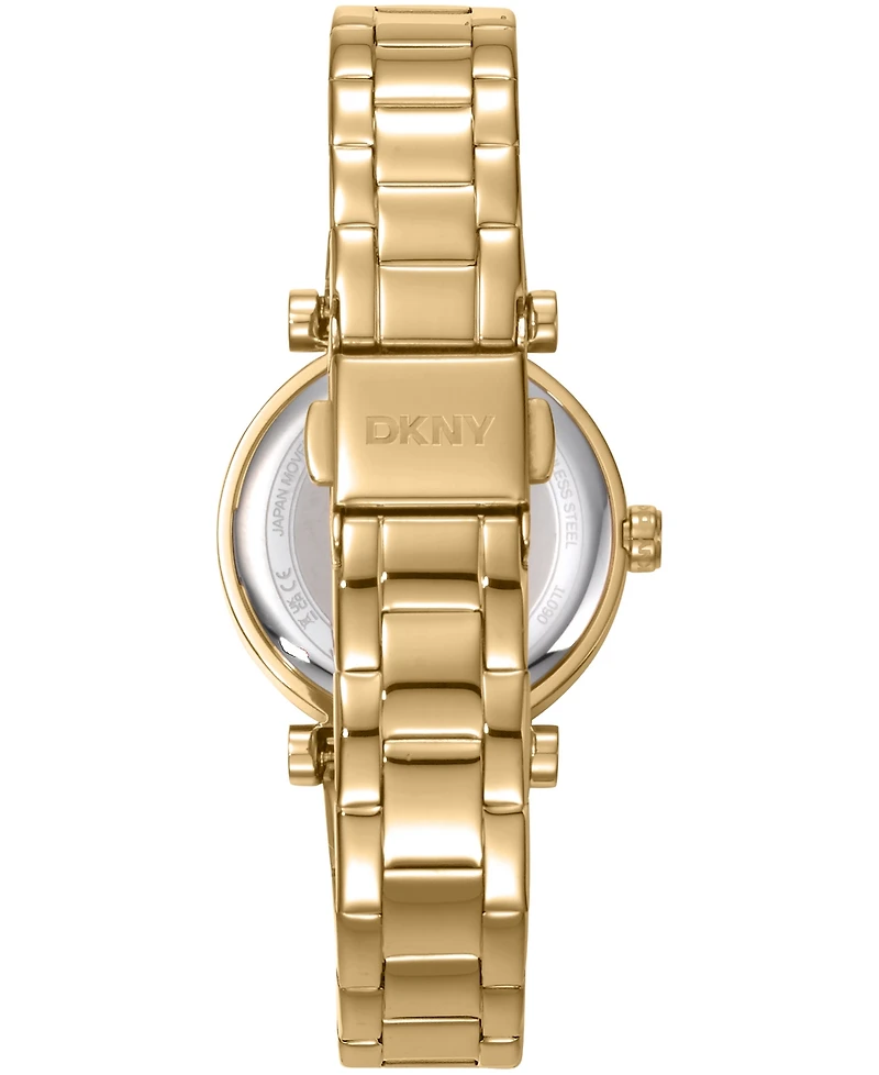 Dkny Women's Essentials Quartz Gold-Tone Stainless Steel Bracelet Watch 28mm