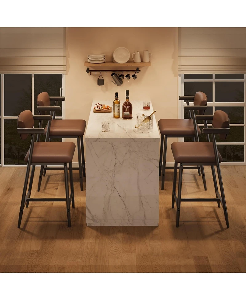 gaomon 26" Counter Height Bar Stools Set of 2 with Armrests