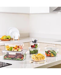 Sorbus 3-Pack Food Storage Container Set Stackable and Nestable Plastic Meal Prep Containers