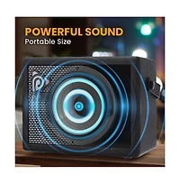 Pyle Portable Electronic Guitar Amplifier - High-Definition Speaker with Tone Controls (PGTAMPL232BK)
