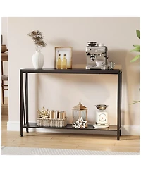 gaomon 43" Industrial Console Table with Open Storage Shelf