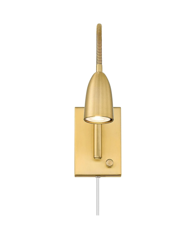 360 Lighting Lido Modern Wall Lamps Set of 2 Warm Plug-in Fixture Led Adjustable Gooseneck Arm for Bedroom Reading Living Room Hallway House Home