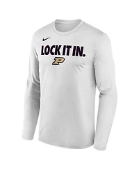Nike Men's White Purdue Boilermakers 2026 On-Court Bench Long Sleeve T-Shirt