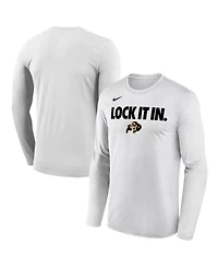 Nike Men's White Colorado Buffaloes 2026 On-Court Bench Long Sleeve T-Shirt