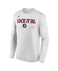 Nike Men's White Florida State Seminoles 2026 On-Court Bench Long Sleeve T-Shirt