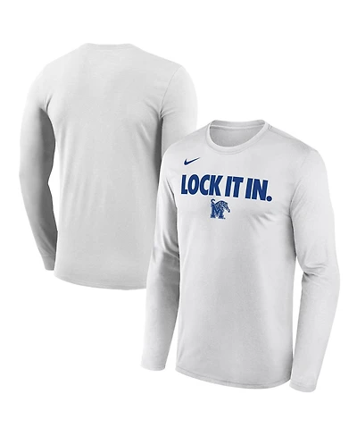 Nike Men's White Memphis Tigers 2026 On-Court Bench Long Sleeve T-Shirt