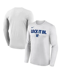 Nike Men's White Memphis Tigers 2026 On-Court Bench Long Sleeve T-Shirt