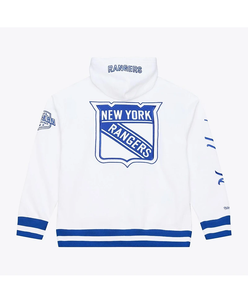 Mitchell & Ness Men's White New York Rangers Arctic Fleece Hoodie
