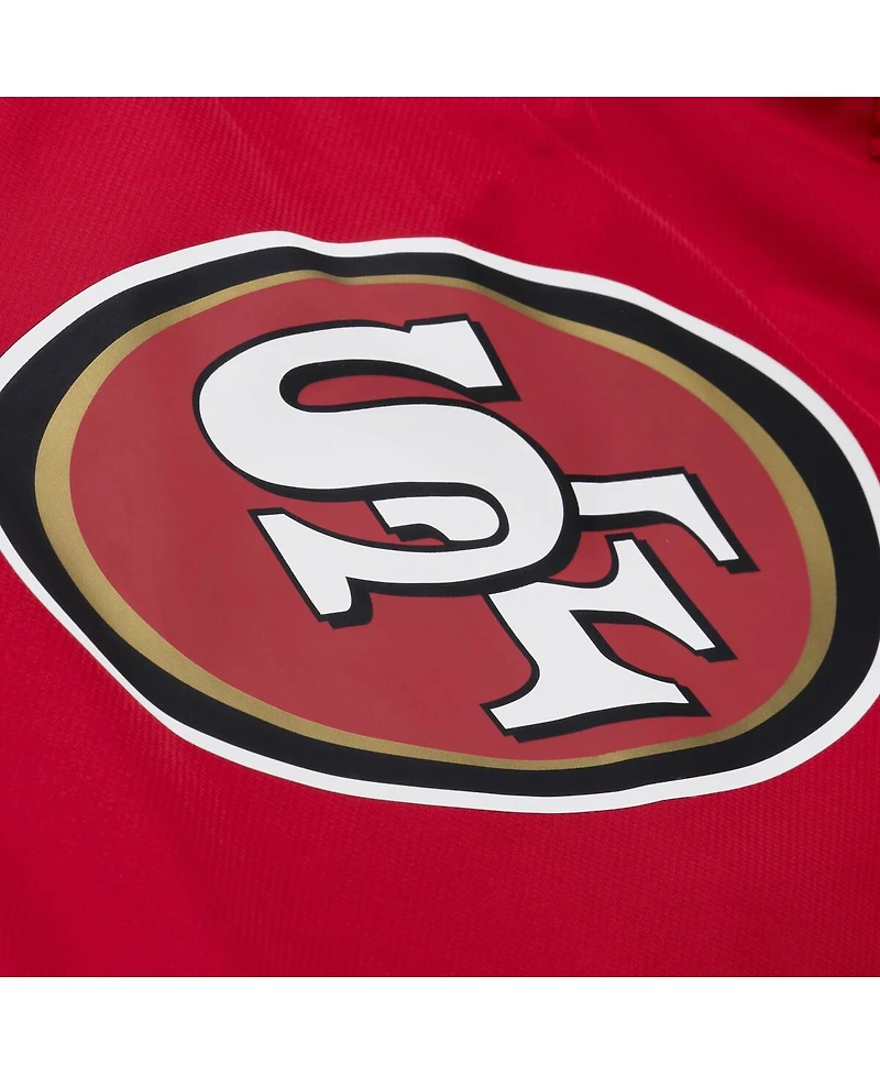 Mitchell & Ness Men's Scarlet San Francisco 49ers Coaches Full-Snap Hooded Windbreaker Jacket