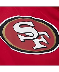 Mitchell & Ness Men's Scarlet San Francisco 49ers Coaches Full-Snap Hooded Windbreaker Jacket