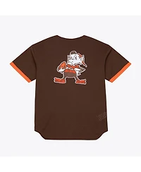 Mitchell & Ness Men's Brown Cleveland Browns Head Coach Mesh Full-Button Fashion Jersey