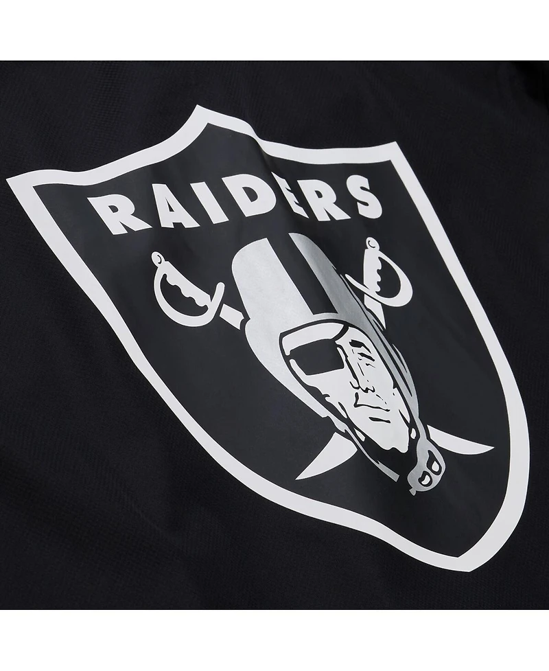 Mitchell & Ness Men's Black Las Vegas Raiders Coaches Full-Snap Hooded Windbreaker Jacket