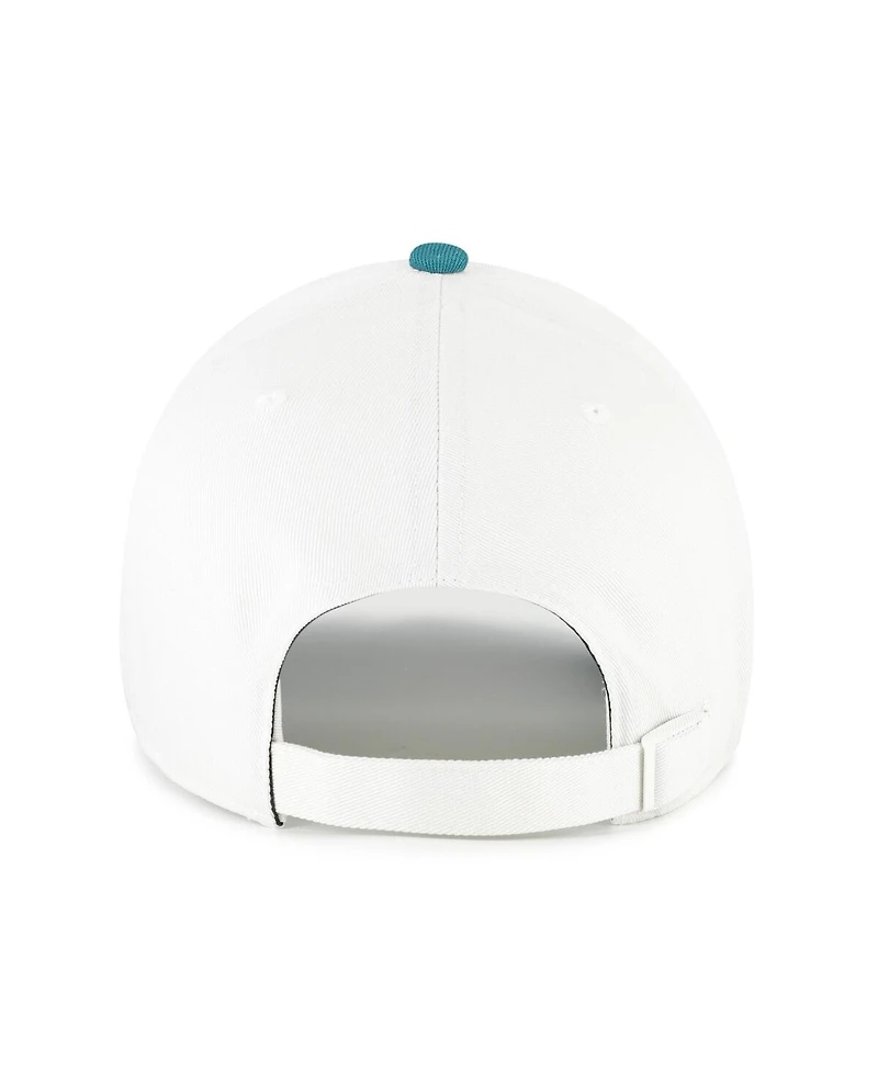 '47 Brand Men's White/Teal Chicago Cubs Contemporary Tonal Clean Up Adjustable Hat