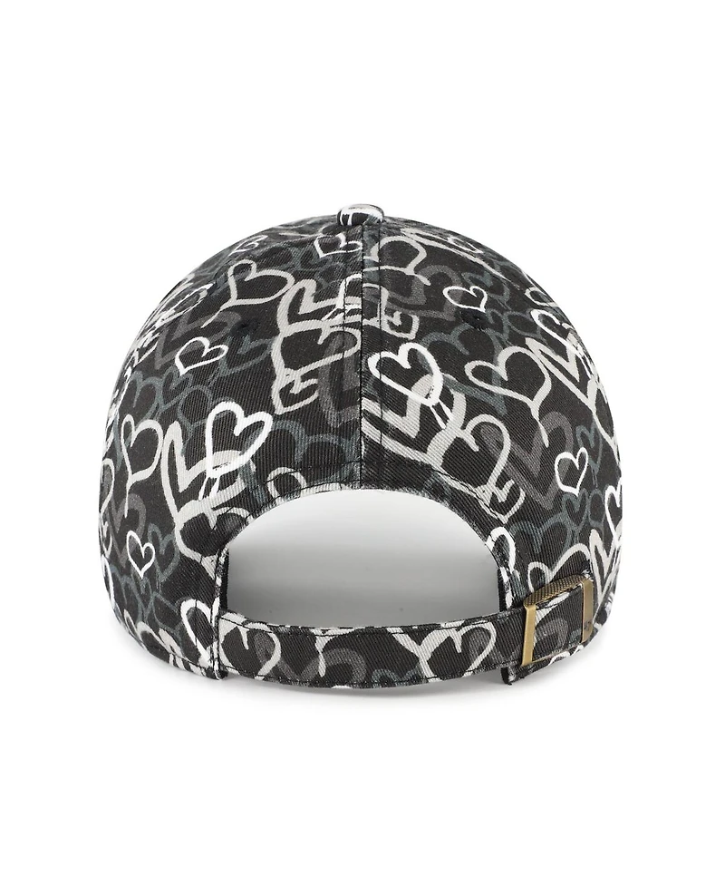 '47 Brand Girls Toddler Black Las Vegas Raiders Mural Clean Up Adjustable Hat