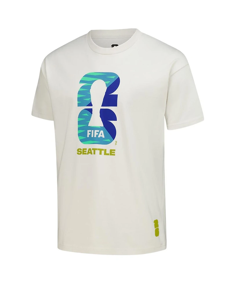 Outerstuff Men's Cream 2026 Fifa World Cup Seattle Host City Local Oversized T-Shirt