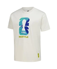 Outerstuff Men's Cream 2026 Fifa World Cup Seattle Host City Local Oversized T-Shirt