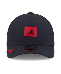New Era Men's Navy Atlanta Braves 2026 Clubhouse 9FORTY A-Frame Adjustable Hat