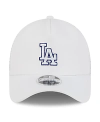 New Era Men's White Los Angeles Dodgers 2026 Batting Practice Apex 9FORTY Adjustable Trucker Hat