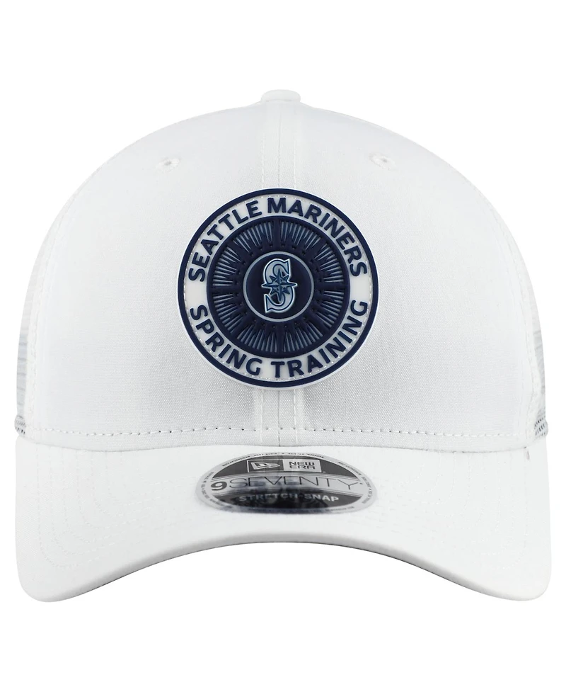 New Era Men's White Seattle Mariners 2026 Spring Training Fan Pack 9SEVENTY Adjustable Trucker Hat