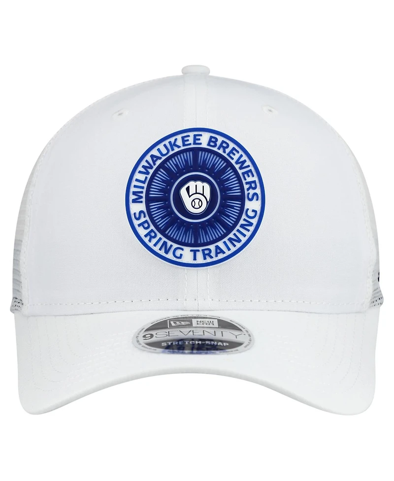 New Era Men's White Milwaukee Brewers 2026 Spring Training Fan Pack 9SEVENTY Adjustable Trucker Hat