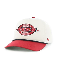 '47 Brand Big Boys and Girls Natural/Red Cincinnati Reds Frame Out Hitch Adjustable Hat