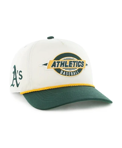 '47 Brand Big Boys and Girls Natural/Green Athletics Frame Out Hitch Adjustable Hat