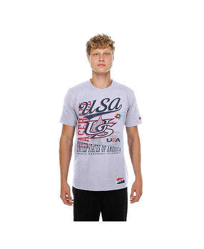 New Era Men's White Usa Baseball 2026 World Baseball Classic Oversized Throwback Distressed T-Shirt