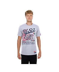 New Era Men's White Usa Baseball 2026 World Baseball Classic Oversized Throwback Distressed T-Shirt