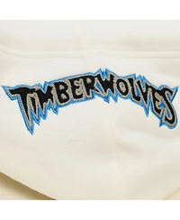 Mitchell & Ness Men's Cream Minnesota Timberwolves Hardwood Classics Chainstitch Premium Fleece Hoodie