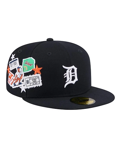 New Era Men's Navy Detroit Tigers City Patch 59FIFTY Fitted Hat