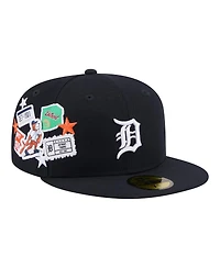 New Era Men's Navy Detroit Tigers City Patch 59FIFTY Fitted Hat