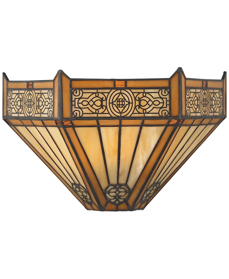 Robert Louis Tiffany Stratford 7 1/2"H Art Glass Wall Sconce Set of 2