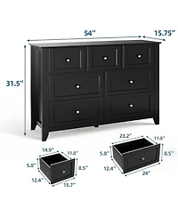 gaomon Garvee 54" Wide 7-Drawer Modern Dresser