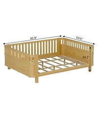 Streamdale Furniture Queen Wood Platform Bed, Low Profile