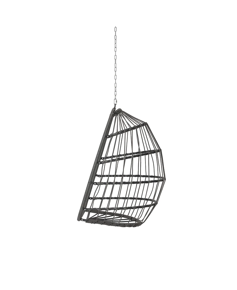 Streamdale Furniture Outdoor Garden Rattan Egg Swing Chair Hanging Chair Wood