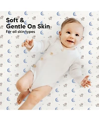 KeaBabies Mini Crib Sheets for Baby Girls, Boys, 2-Pack Soothe Pack and Play Fitted, N Mattress Sheet