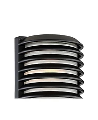 John Timberland Modern Outdoor Wall Light Fixtures Set of 2 Grid Frosted Glass for Post Exterior Barn Deck House Porch Yard Posts Patio Home