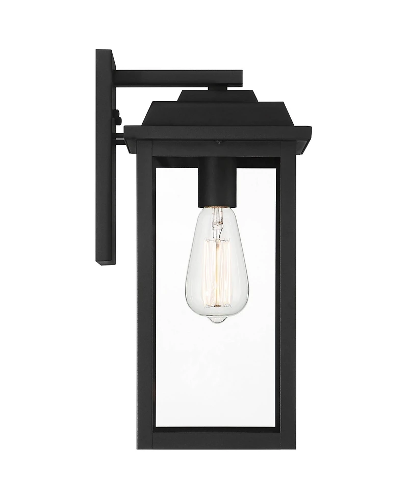 John Timberland Eastcrest Modern Outdoor Wall Light Fixtures Set of 2 Textured Metal 15 Clear Glass for Post Exterior Barn Deck