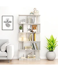 Streamdale Furniture 31.5"x64.56" 5-Tier Open Bookshelf Mdf Display Shelving