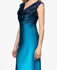 Betsy & Adam Women's Cowl Neck Long Dress