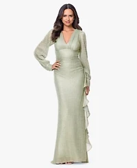 Betsy Adam Womens V Neck Ball Gown